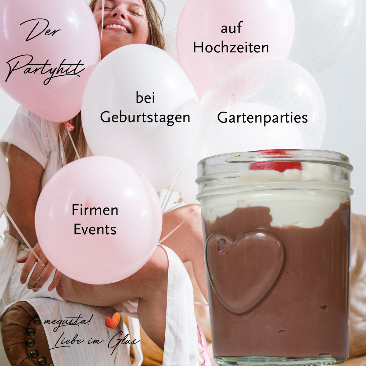 megusta!® 12 Einmachgläser mit Herz im Glas | Schraubdeckel weiß | für Hochzeit, Party, Geburtstag | für Marmelade, Dessert, Kräuter