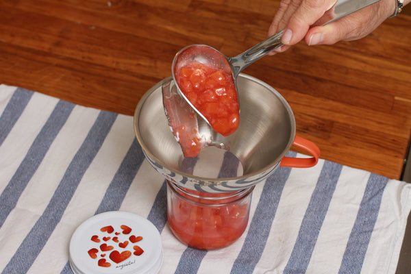 megusta!® Premium Einmach-Set 8-teilig | Glasheber | Schöpflöffel | 2 Trichter Edelstahl + Reduzierstück | Deckelmagnet | feines + grobes Sieb | + Einmach-Etiketten